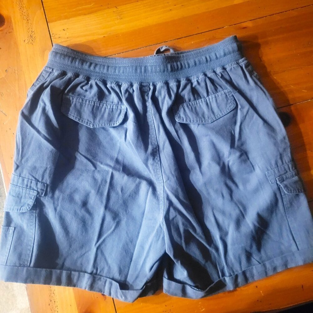 Women's Dark Gray 4-packet Cargo Comfort Waist Shorts - Size L - Picture 5 of 10